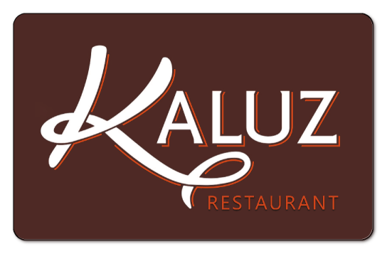 kalus logo over faded red background